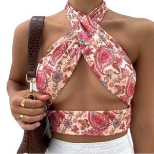 TigerMist Paisley Wrap Top, Matching Skirt